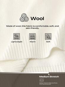 Calmiston Old Money Men's Wool Blend Crew Neck Knit Sweater Solid Color Streetwear Casual Long Sleeve Pullover For Daily Wear Autumn Party Office Business - Apricot - View 2