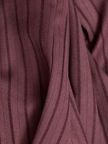 Nöista  Hazy Pink Striped Jumpsuit, Wide-Leg,Double-Breasted Gold Buttons, Ruffles,Flatters, Figure Elegant,Commuting, Parties Wardrobe Staple.Fall Winter,. - Redwood - View 12