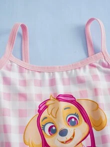 SHEIN | PAW Patrol Set Pakaian Dalam Camisole dan Boyshort Motif Kartun untuk Anak Perempuan - Baby Pink - View 7