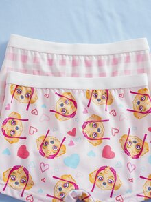SHEIN | PAW Patrol Set Pakaian Dalam Camisole dan Boyshort Motif Kartun untuk Anak Perempuan - Baby Pink - View 9