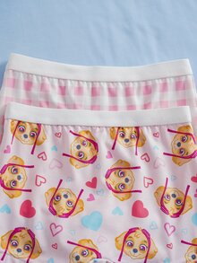 SHEIN | PAW Patrol Set Pakaian Dalam Camisole dan Boyshort Motif Kartun untuk Anak Perempuan - Baby Pink - View 12