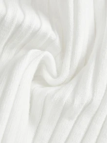 SHEIN ICON Borg Collar Fuzzy Cuff Tight Cut Black Long Sleeves Cardigan,Long Sleeve Tops In Fall/Winter - White - View 5