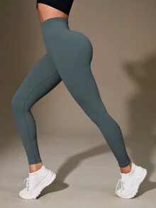 Slayform 1pc Regular Long Pants/Ribbed/Basic/Blue Gray+Sports Long Pants+Fitness/Yoga - Iron Gray - View 6