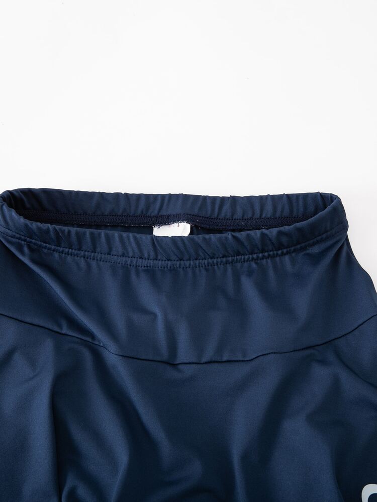 SHEIN Tween Girls Leggings, Casual Elegant Pants With Skirt 2 In 1 Bow Pattern, Suitable For Spring, Autumn, Summer Wear, Perfect For Outings - Navy Blue - View 6