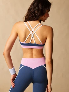 VARSIVA Colorblock Criss Cross Back Sports Set - Multicolor - View 6