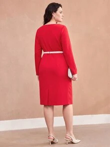 MOTF PREMIUM PLUS SIZE DRESSES - Red - View 5