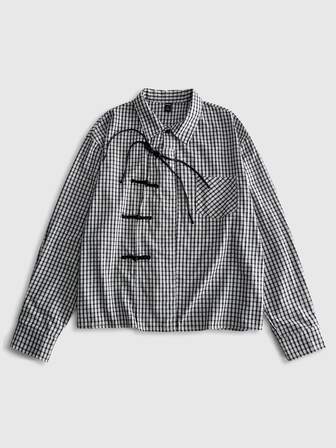 Casual Herren Neues chinesisches Stil Froschknopf Revers Poloshirt