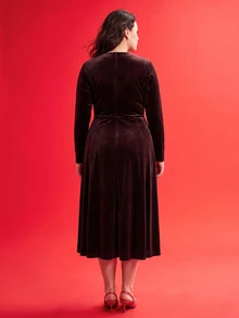 MOTF PREMIUM PLUS SIZE DRESSES - Coffee Brown - View 4