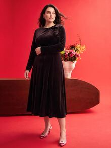 MOTF PREMIUM PLUS SIZE DRESSES - Coffee Brown - View 5