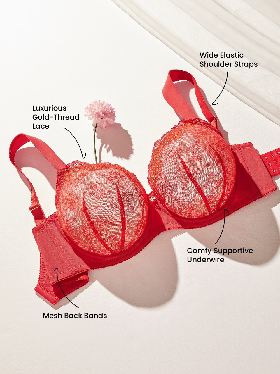 Plus Full Coverage Unlined Lace Minimizer Bra