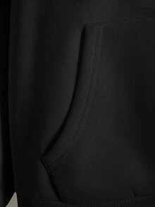 DrmWander Sweatshirt Hoodie Lengan Panjang Minimalis Ukuran Besar dengan Resleting untuk Pemakaian Sehari-hari - MultiWarna - View 6