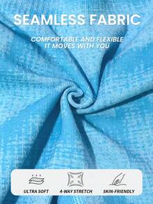 Core Rhythm Core Rhythm Blue Seamless Leggings Suitable For Pilates, Yoga, Sports - Blue - View 9
