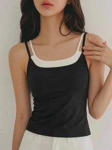 DAZY Medium Support 2 In 1 Sports Bra - Black - View 6
