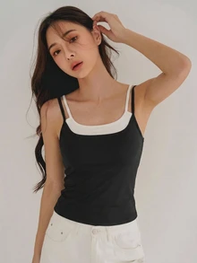 DAZY Medium Support 2 In 1 Sports Bra - Black - View 8
