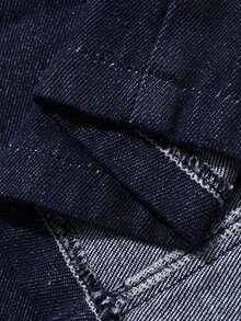 DAZY Pattern Embroidered Straight Knee-Length Denim Skirt Casual Holiday Spring Autumn Women's Skirt Vacation - Blue - View 7
