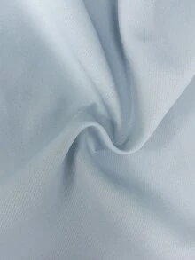 SHEIN Gaun Wanita Biru Muda Berkerah V, Kancing Logam di Bagian Depan, Gaya Prancis Elegan, Cocok untuk Halloween, Perjalanan, dan Acara Lainnya. Gaya Musim Gugur. - Biru - View 8
