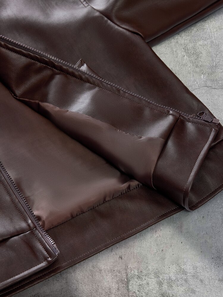 AXEPEAK Men's Autumn Fashion Commuter Jacket - Coffee Brown - View 7