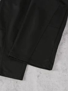 SHEIN Vacaura 3件組男孩運動長褲，休閒極簡風舒適運動褲，黑色、深灰色與淺灰色，適合春秋冬季，校園、戶外、休閒運動穿著 - 彩色 - 查看 5