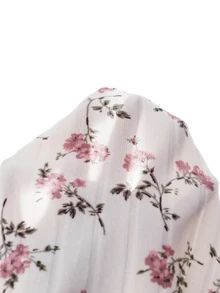 SHEIN Vintaside Kids 青少年女孩羅紋毛絨三色定位花卉蝴蝶結設計舒適柔軟休閒百搭長袖T恤與長褲套裝，適合四季，適合外出 - 彩色 - 查看 3