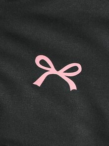 SHEIN 2件組青少年女孩套裝，連帽長袖前開拉鍊短版外套，腰部與袖口收緊，搭配鬆緊腰寬鬆寬腿休閒運動長褲，秋冬款 - 深灰色 - 查看 6