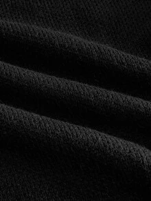 ROMWE MEN Men's Crew Neck Quirky Skeleton Sweater - Black - View 6