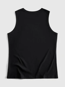 ROMWE MEN Men's Gothic Pattern Crew Neck Casual Daily Top - Black - View 2