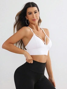 Slayform Slayform Ladies' Plain And Simple Daily Sports Bra - White - View 8