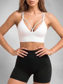 Slayform Slayform Ladies' Plain And Simple Daily Sports Bra - White - View 3