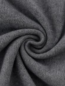 LUMIGAL Women's Solid Color Casual Versatile Daily Wear Long Sleeve Sweater - Grey - View 6