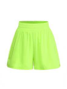 CourtClass CourtClass Casual Versatile Neon Yellow Pocket Shorts, Slim Fit & Flattering - Yellow - View 4