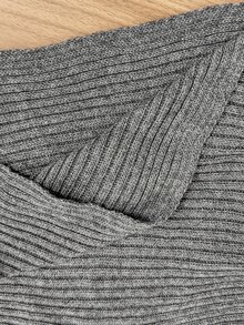 Lyckli Maternity Button-Front Fashionable Comfortable Shawl-Style Cardigan Winter - Grey - View 9