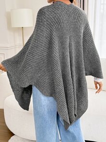 Lyckli Maternity Button-Front Fashionable Comfortable Shawl-Style Cardigan Winter - Grey - View 4
