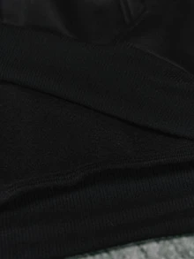 PAVTROS 男士秋冬老錢風拉鍊連帽衫套裝，格紋拼接設計，汽車標誌裝飾，完美千禧主題萬聖節與聖誕節禮物 - 黑色 - 查看 9