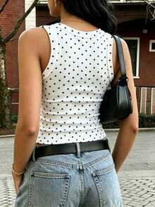 Rovax Fitted Regular V-Neck Camisole Top - White - View 2