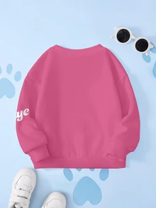 SHEIN | PAW Patrol Young Girls Autumn/Winter Casual Cartoon Print Sweatshirt - White - View 2