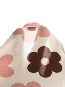 SHEIN 女童 3 件組印花套裝，花卉條紋飄逸袖，仙女牛仔風，春夏秋季 1 歲生日白色藍色嬰兒粉 - 彩色 - 查看 4