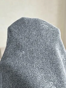 SHEIN Maternity Bow Pattern Casual Everyday 3-In-1 Jacket - Grey - View 10