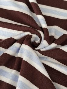 Elaquor Plus Size Asymmetrical Shoulder Striped Colorblock Long Sleeve Pullover Sweater Casual Daily Striped Sweater For Women Fall/Winter Casual Going Out - Multicolor - View 8