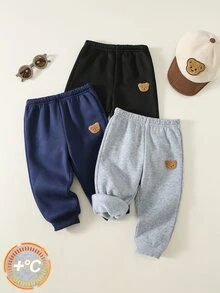 SHEIN 3pcs Baby Boy Cartoon Character Elastic Waist Long Pants Set Versatile Comfortable Suitable For Autumn Winter Baby Boy Joggers - Multicolor - View 10