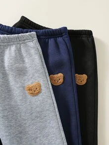 SHEIN 3pcs Baby Boy Cartoon Character Elastic Waist Long Pants Set Versatile Comfortable Suitable For Autumn Winter Baby Boy Joggers - Multicolor - View 4