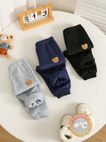 SHEIN 3pcs Baby Boy Cartoon Character Elastic Waist Long Pants Set Versatile Comfortable Suitable For Autumn Winter Baby Boy Joggers - Multicolor - View 8