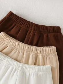 3pcs/Set Baju Sweatshirt Anak Laki-laki, Kombinasi Multi-Warna, Sweatshirt Tebal Kasual Modis dengan Cetakan Huruf, Cocok untuk Pemakaian Sehari-hari, Jalan-jalan, Sekolah dan Acara Lainnya, Musim Gugur/Musim Dingin - MultiWarna - View 3