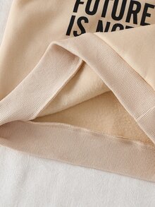 3pcs/Set Baju Sweatshirt Anak Laki-laki, Kombinasi Multi-Warna, Sweatshirt Tebal Kasual Modis dengan Cetakan Huruf, Cocok untuk Pemakaian Sehari-hari, Jalan-jalan, Sekolah dan Acara Lainnya, Musim Gugur/Musim Dingin - MultiWarna - View 8