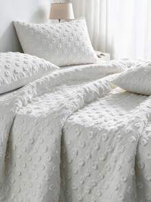 Made In Turkey Bedspread Set With Pillowcases Soft Touch Bed Cover - Creamy White - View 4