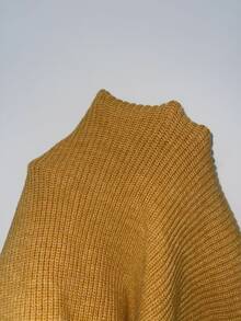 Claim Dot Men's Casual Versatile Solid Color Sweater - Yellow - View 4