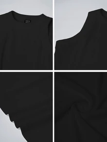 SHEIN Women Solid Color Casual Tank Top For Summer - Black - View 11