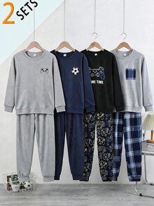 4件組青少年男孩睡衣 - 彩色 - 查看 8
