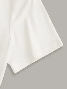 Lalippa Women's Letter & Number Print Casual Versatile Daily Wear Top - White - View 5