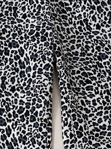 Children's New Vintage Style Long Wide Leg Pants, Fall Clothes, Slim Black Leopard Print, Straight Tapered Slim Fit, Drawstring Design - Multicolor - View 7