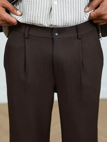 HUEFORM Men's Old Money Brown Lined Loose Fit Outerwear Co-Ords,Wrinkle-Resistant Fabric, Easy To Care For-A Must-Have Item. A Must-Have For Lazy People - Coffee Brown - View 7